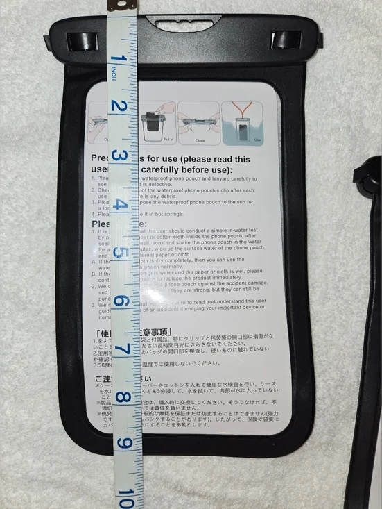 Waterproof Phone Pouch with Orange Lanyard - Picture 4 of 4